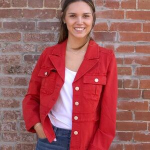 Liverpool Red Peplum Jacket